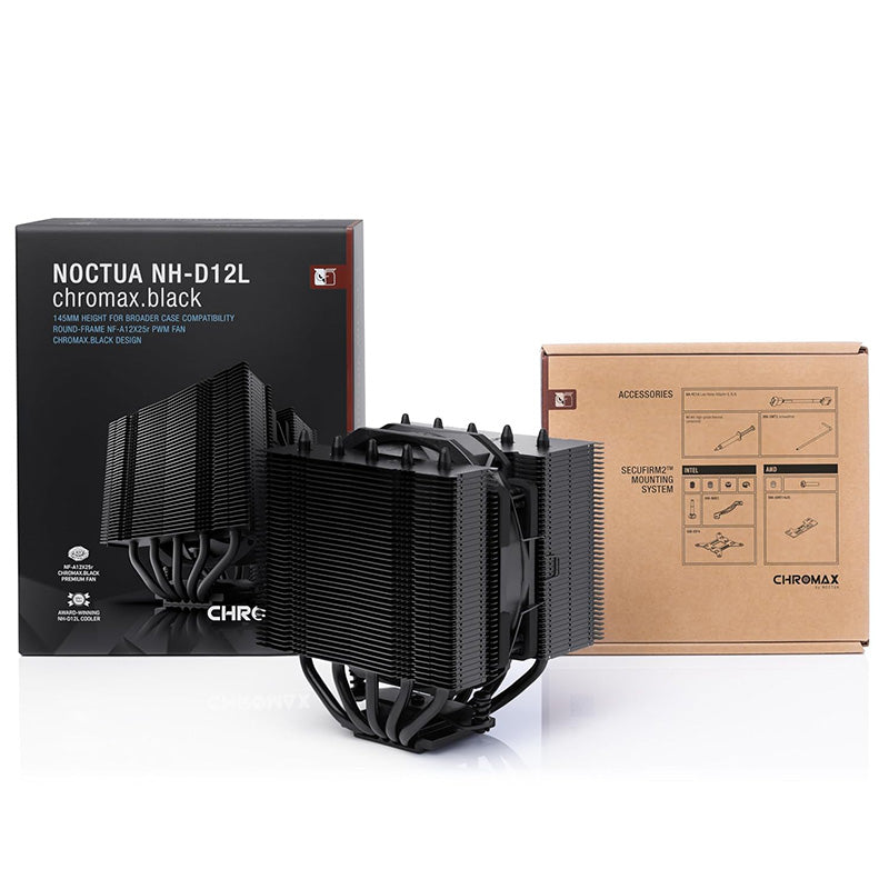 Noctua NH-D12L Chromax Black Low Height CPU Cooler