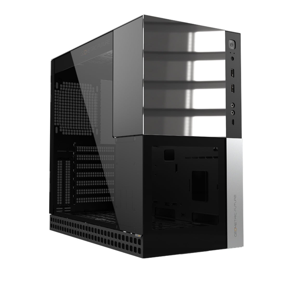 Geometric Future Model 4 Caliburn ATX Compact Case - Black Mirror