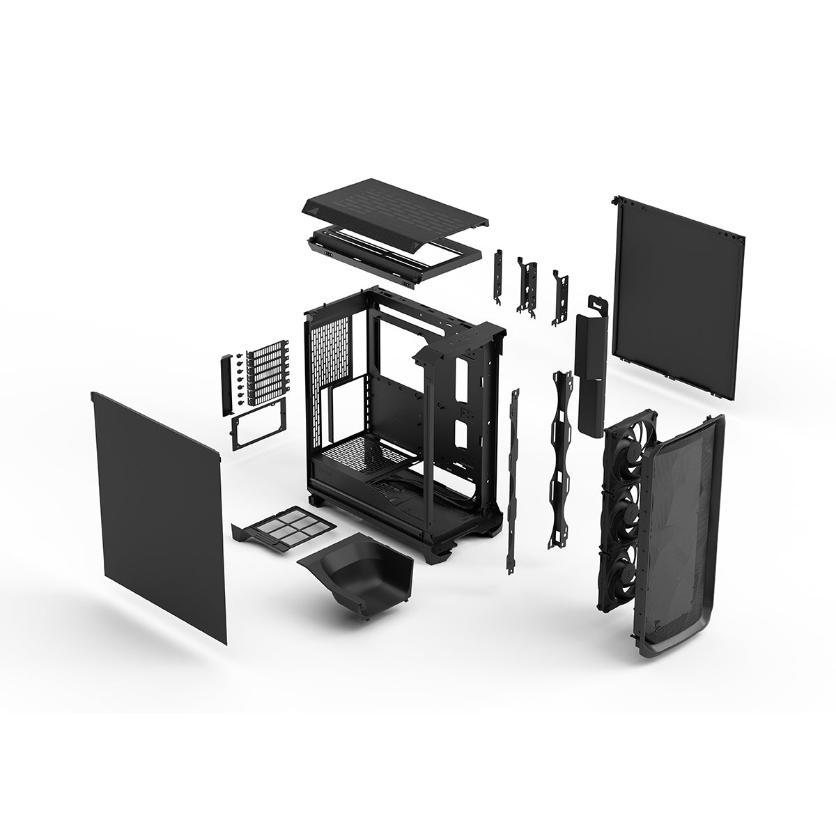 Fractal Design Meshify 3 Mid Tower Case - Black Solid