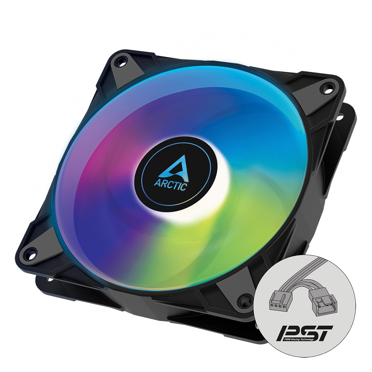 Arctic P12 PWM PST A-RGB 120mm High Performance Fan - Black