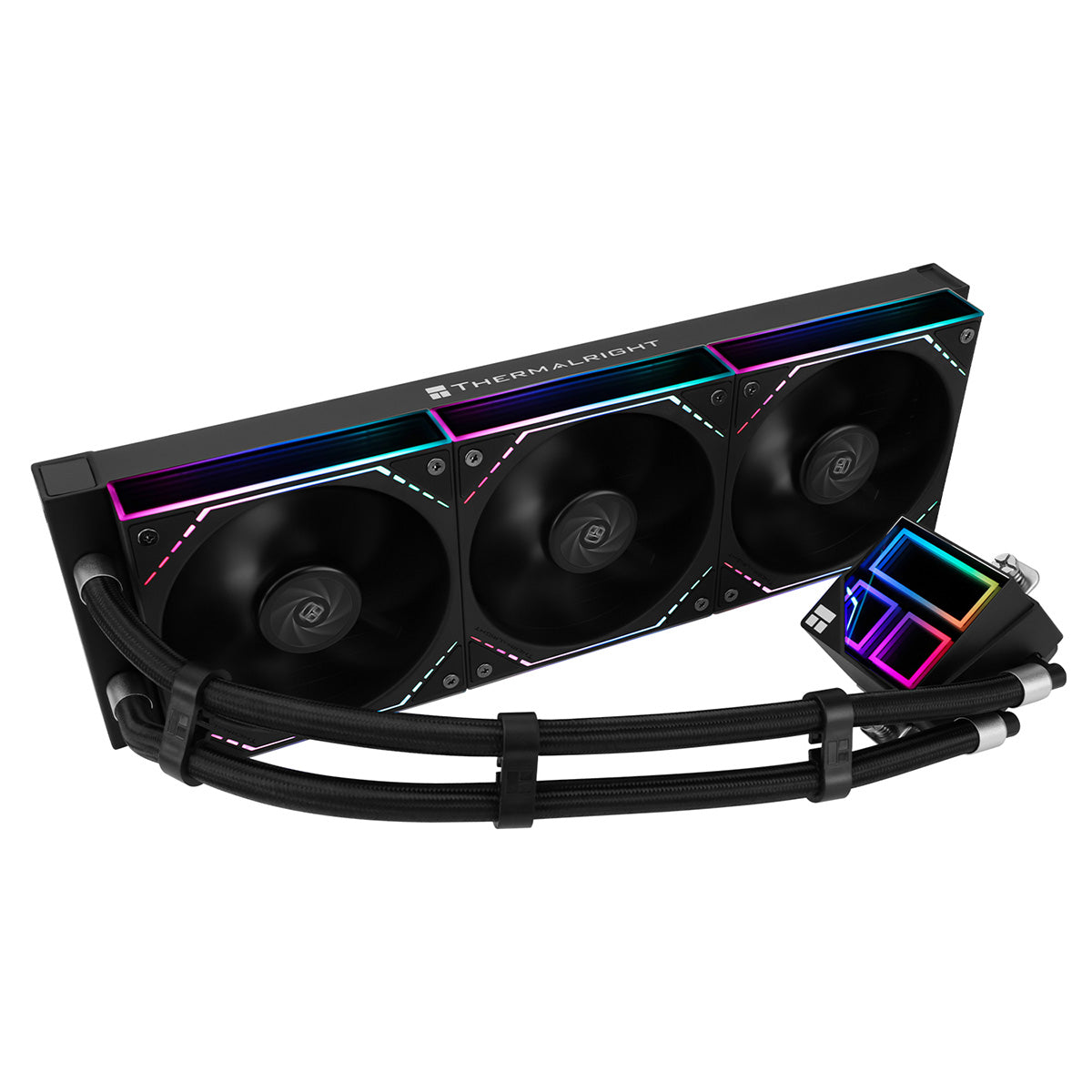 Thermalright Frozen Infinity 360 Black 360mm AIO Liquid CPU Cooler TLC12C-S Fans - Bulk Pack