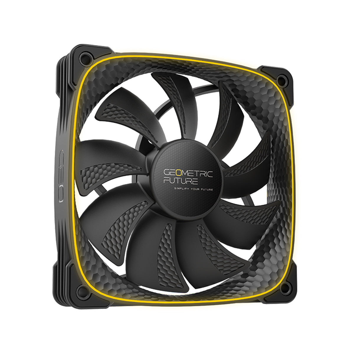 Geometric Future Squama 2503 Reverse Blade 120mm RGB PWM Case Fan - Black