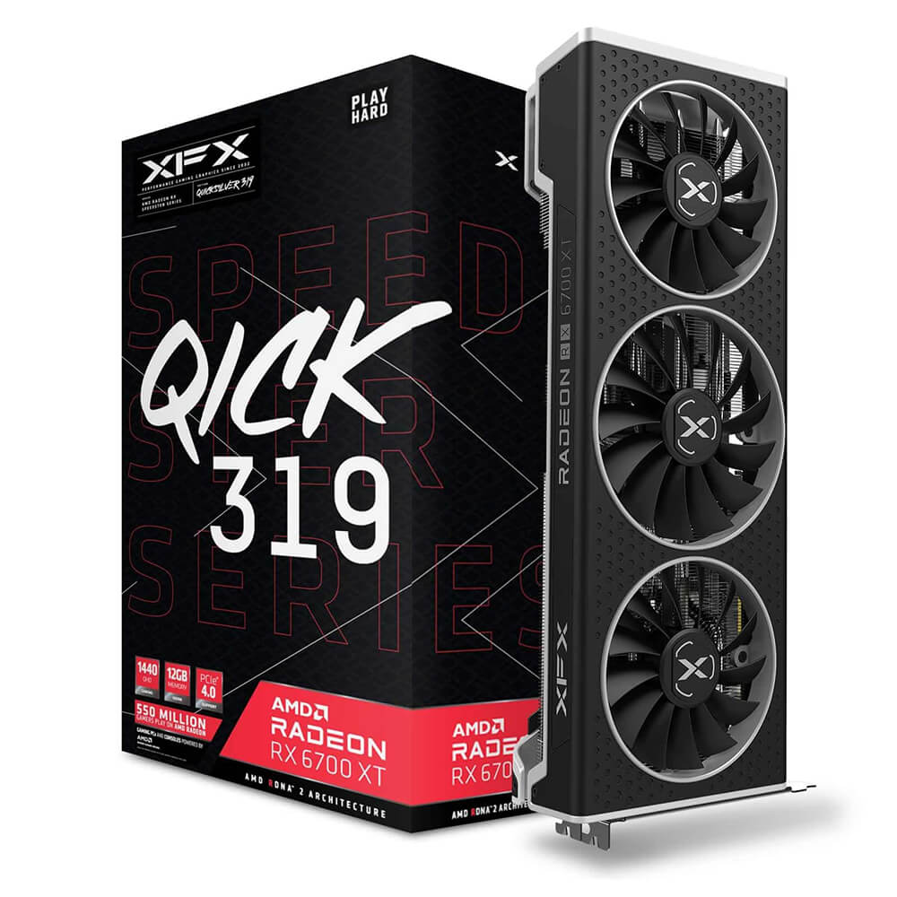 XFX Radeon RX 6700 XT Speedster QICK 319 Black 12GB GDDR6 Graphics Card