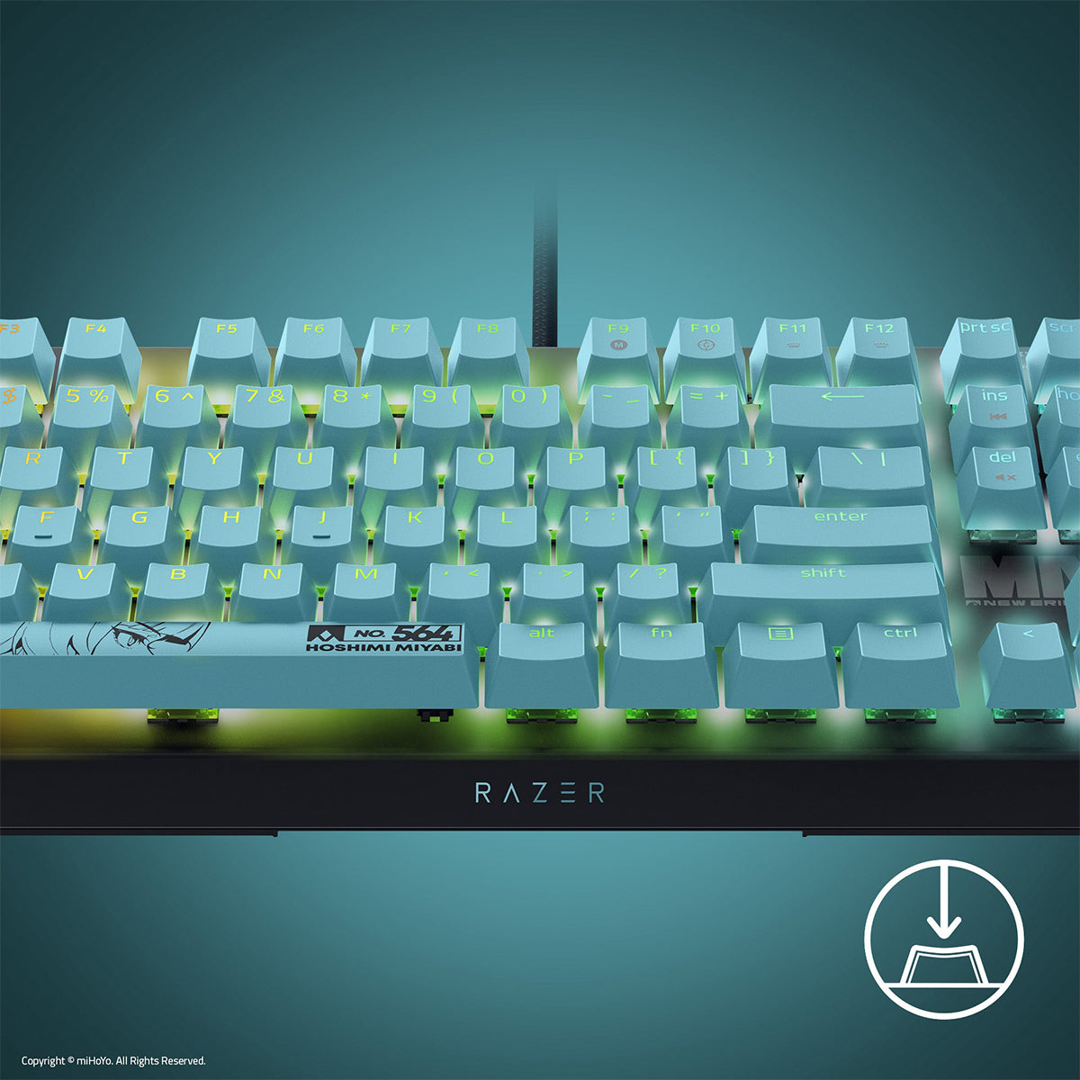 Razer BlackWidow V4 X Mechanical Gaming Keyboard Green Switch - Zenless Zone Zero Edition