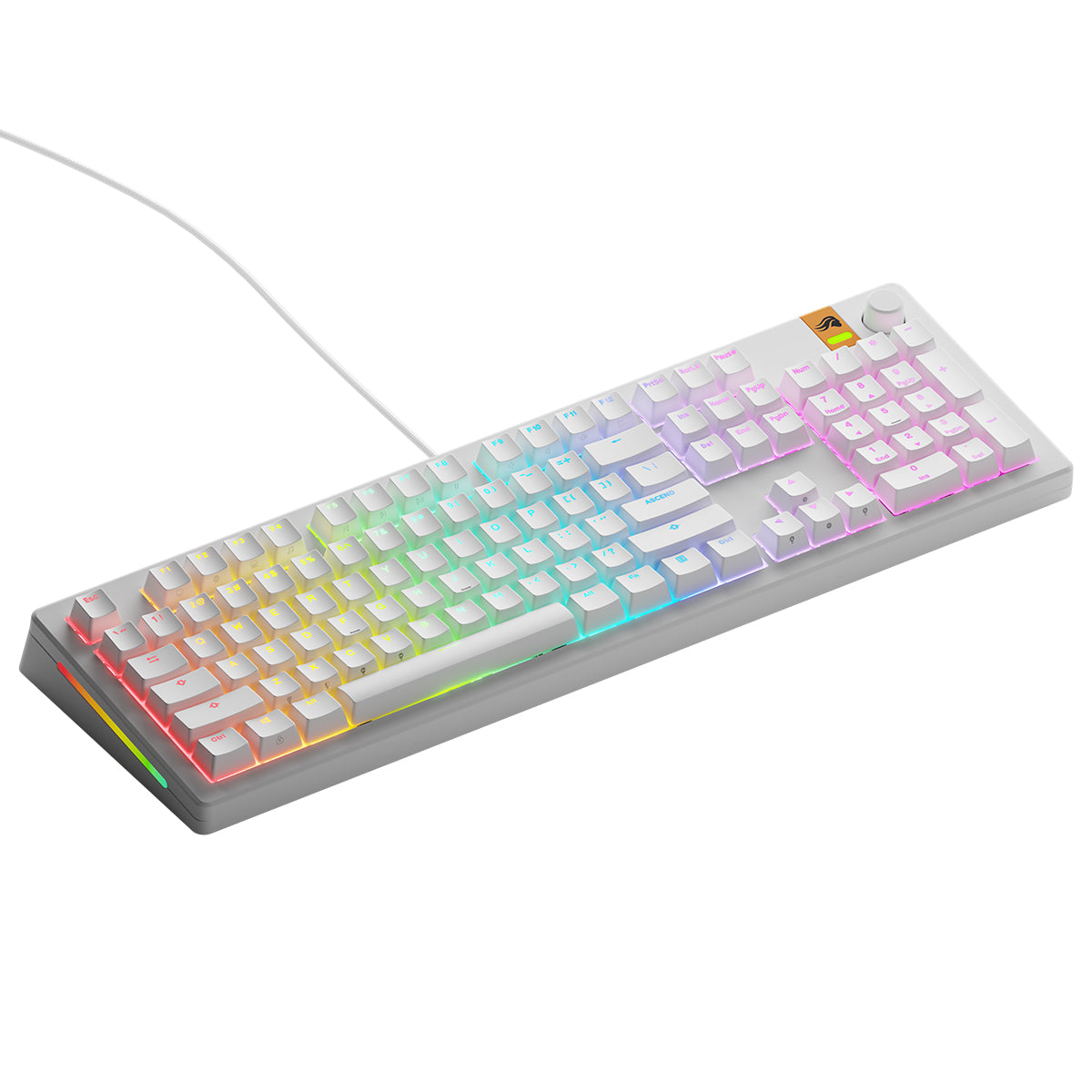 Glorious GMMK 3 HE 100% Wired Mechanical Keyboard Fox HE Linear Switch - White