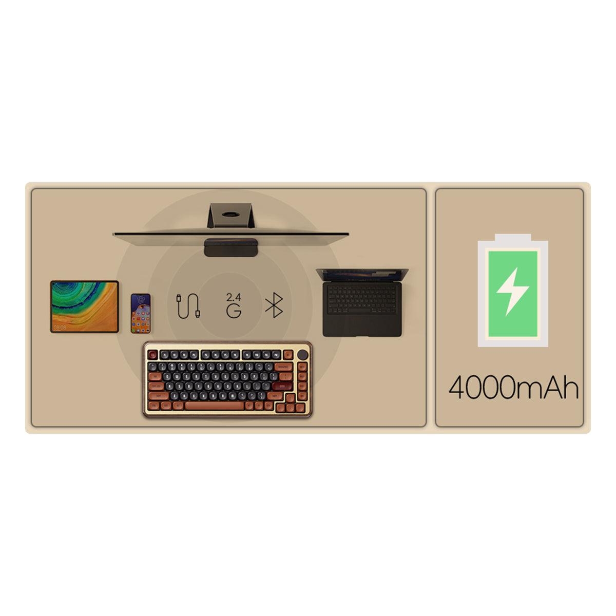 Akko MU02 Autumn 75% RGB Wireless Mechanical Keyboard - Rosewood Switch