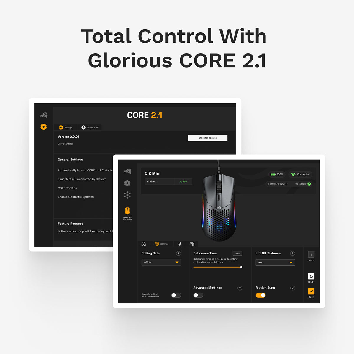 Glorious Model O 2 Mini Wired Gaming Mouse - Black