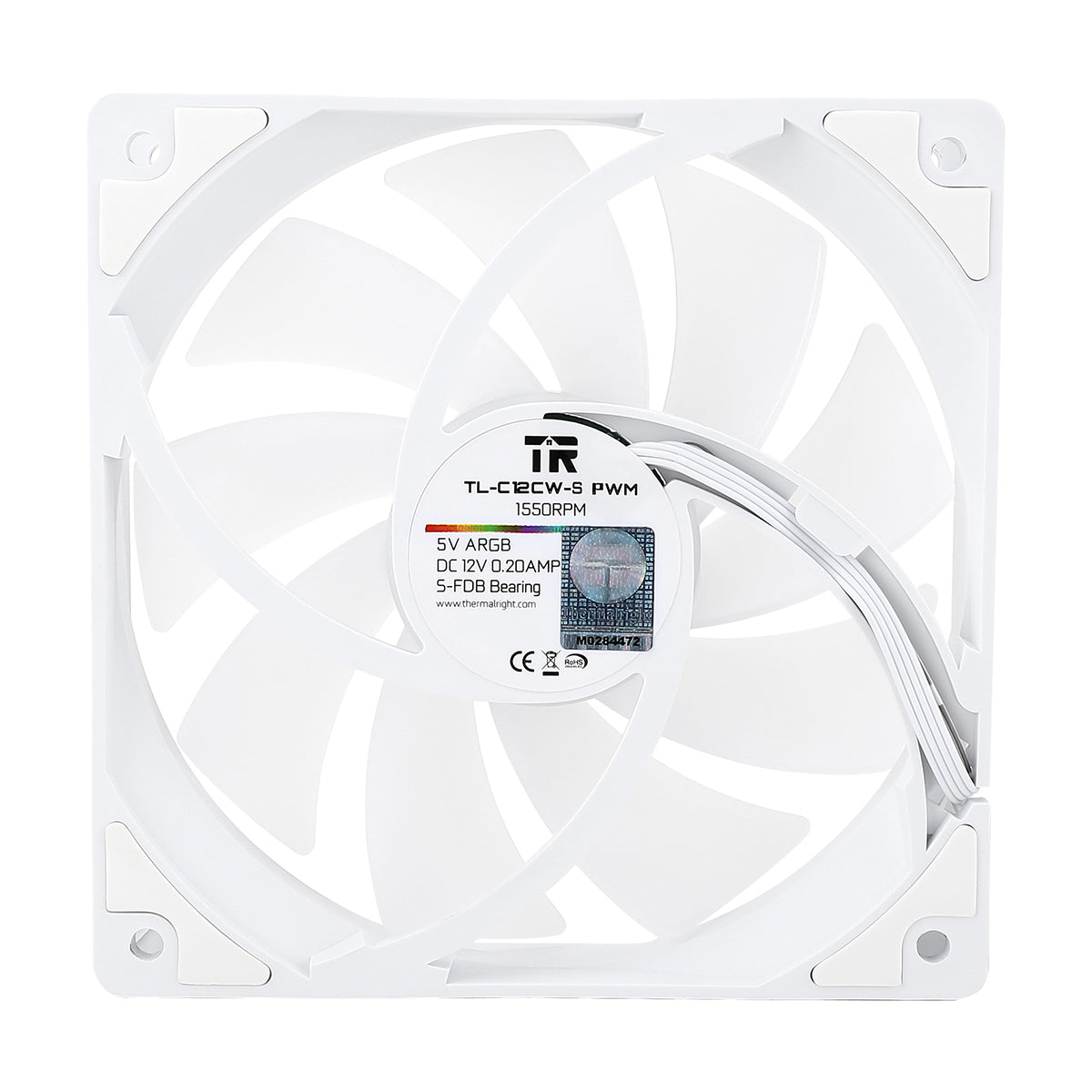 Thermalright TL-C12CW-S ARGB 120mm Fan - White