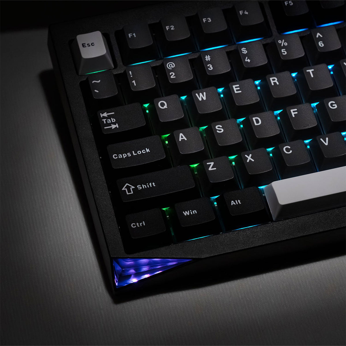 Akko Gem 01 VIA Black and Silver 75% Wireless Mechanical Keyboard -  Stellar Rose Switch