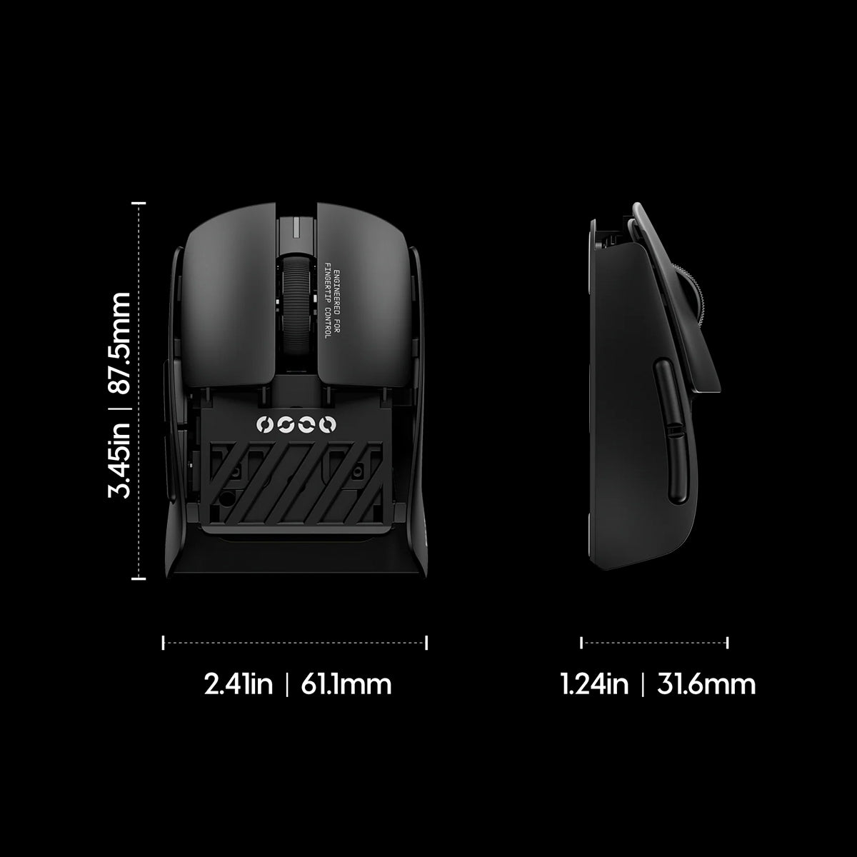 Pulsar LAB X2F Fingertip Wireless Gaming Mouse - Black