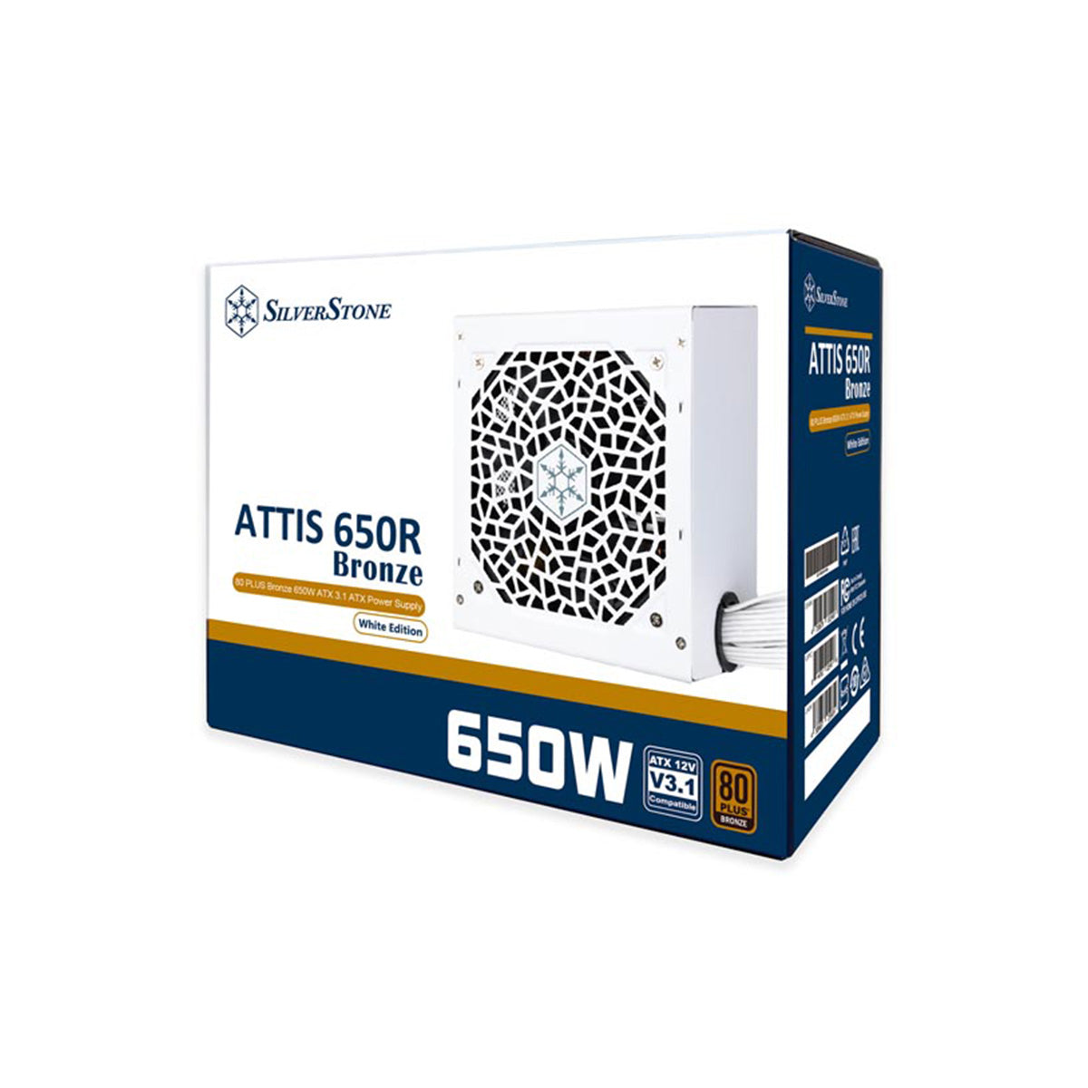 Silverstone AT650R 650W 80Plus Bronze Power Supply - White