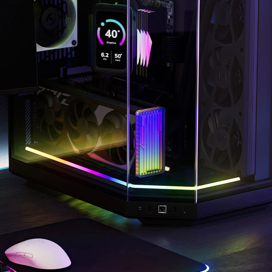 Hyte Noodle LN70 2nd Gen Light Strip + LS10 + NP50 Bundle - Black