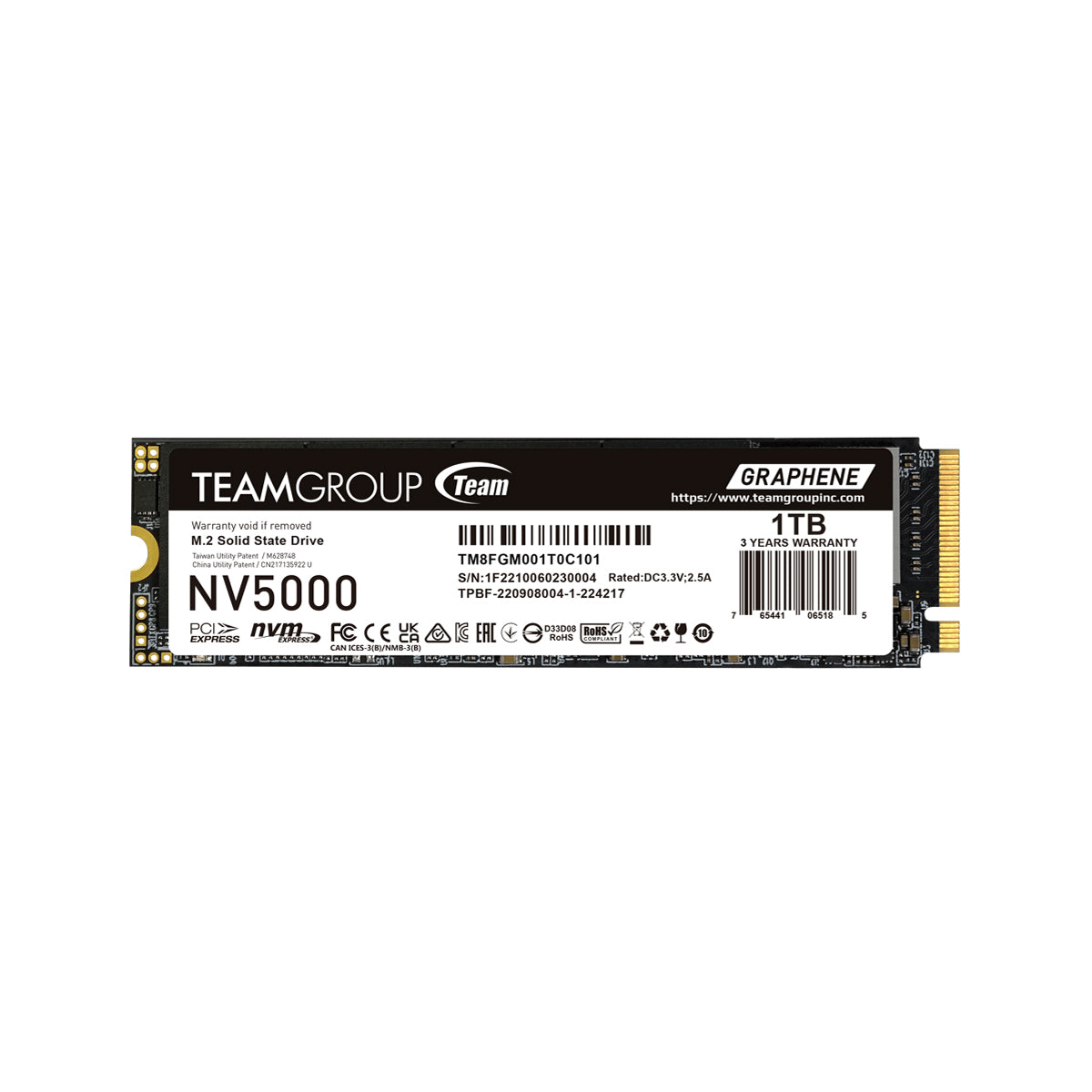 TeamGroup NV5000 1TB M.2 Gen4 NVMe SSD