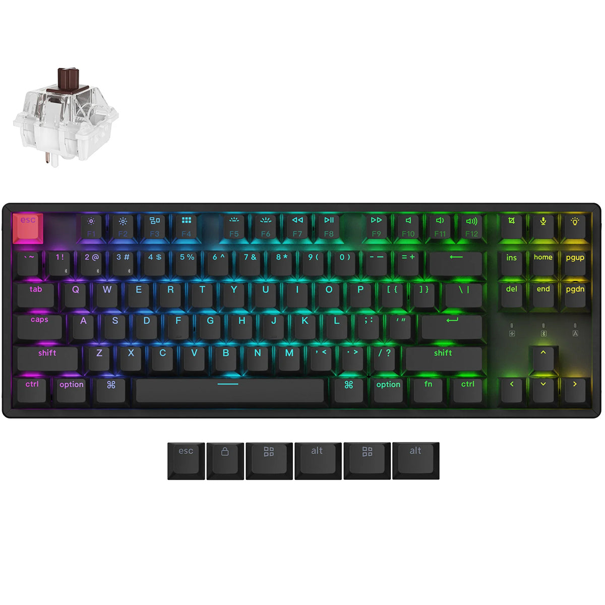 Keychron K8X TKL RGB Wireless Mechanical Keyboard - K Pro Brown Switch