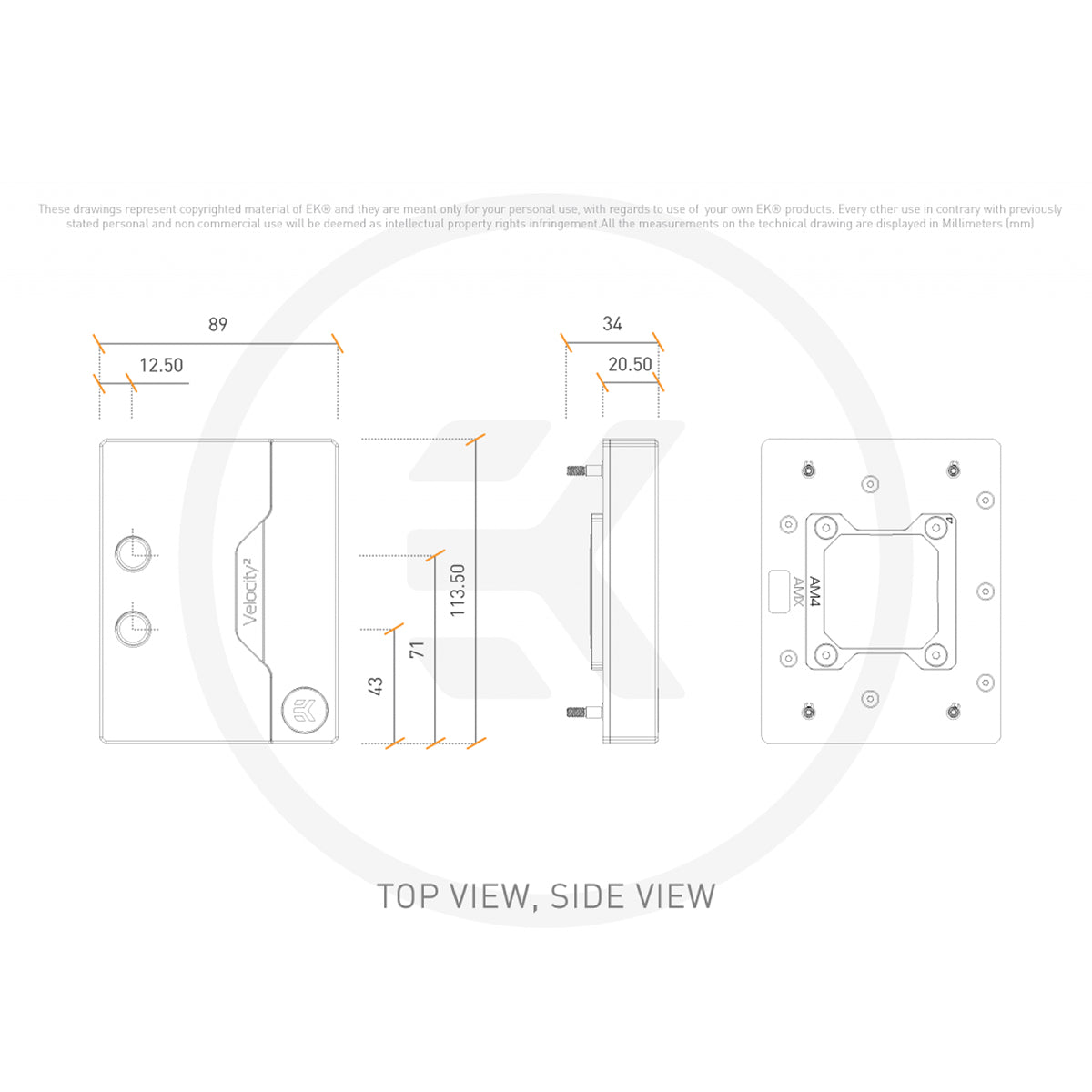 EKWB EK-Quantum Velocity?? D-RGB - AM5 Full Nickel