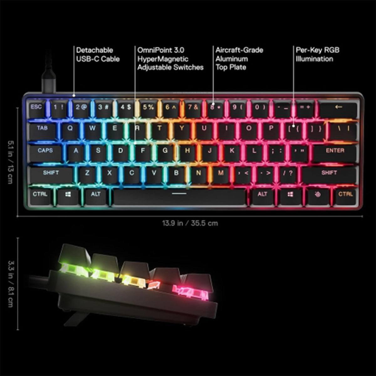 SteelSeries Apex Pro Mini Magnetic Gaming Keyboard Gen 3