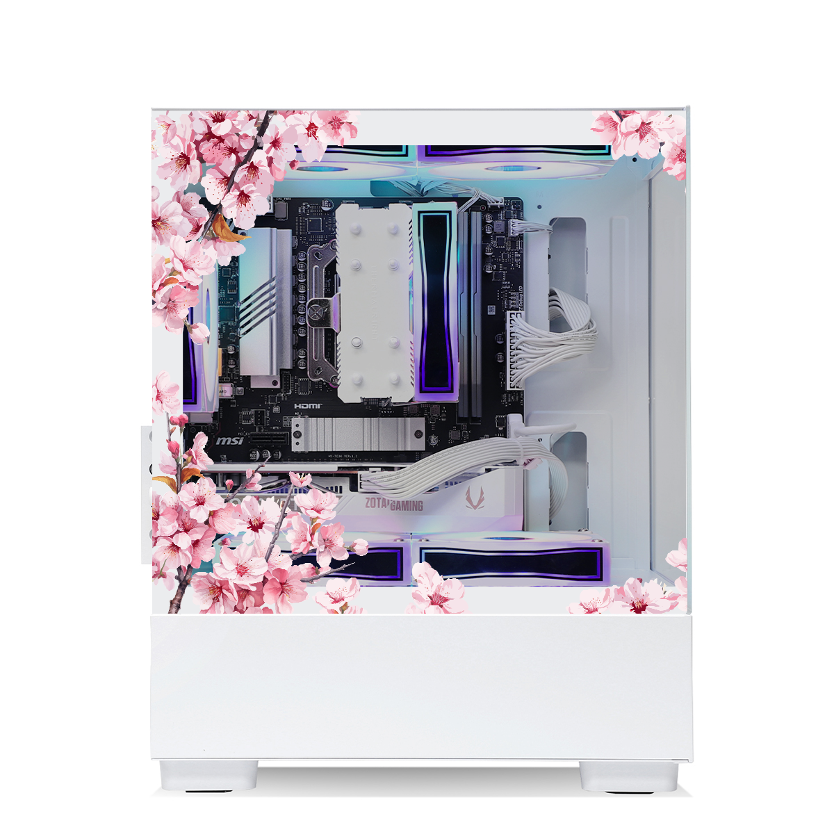 Qubit RTX 5050 Ryzen 5 5500 Gaming PC - White