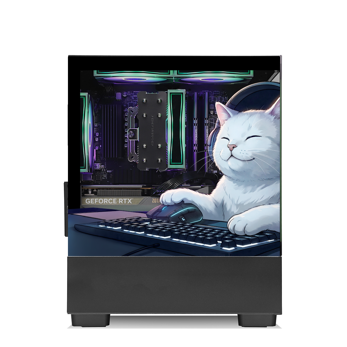 Qubit RTX 3050 Ryzen 5 5500 Gaming PC - Black