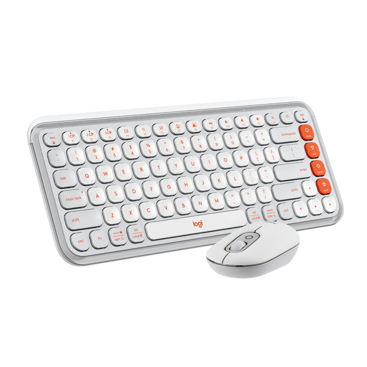 Logitech Pop Icon Wireless Bluetooth Keyboard and Mouse Combo - Off White