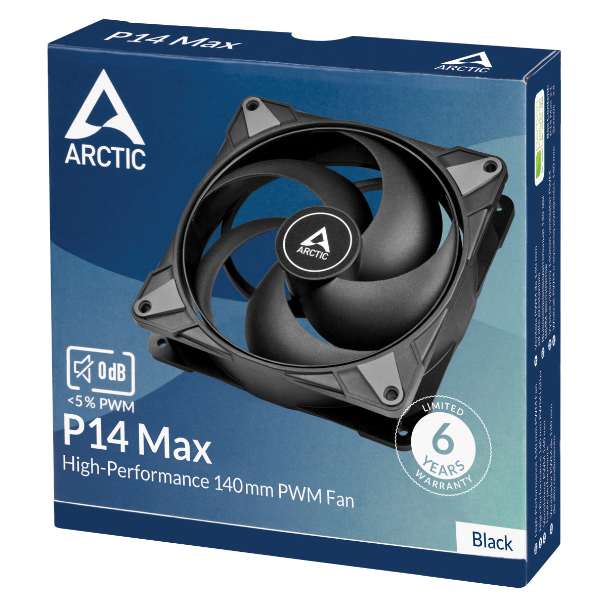 Arctic P14 Max PWM 140mm High Performance Fan - Black
