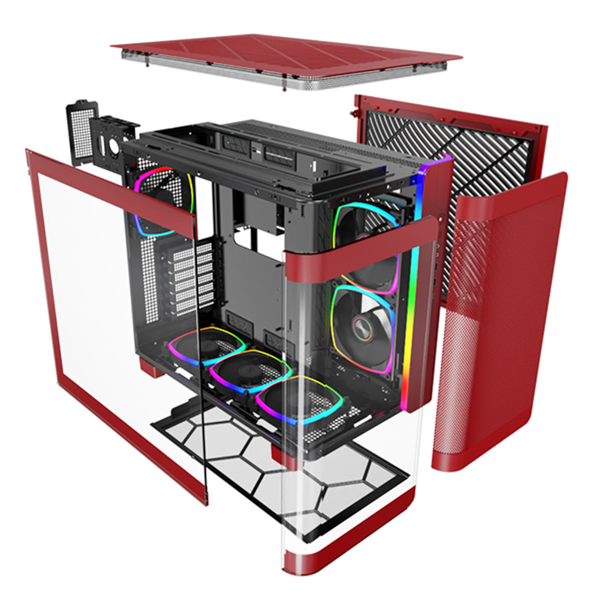 MONTECH KING 95 PRO Mid Tower Case - Red