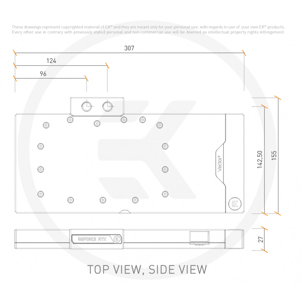 EKWB EK-Quantum Vector² Trio RTX 4090 D-RGB - Nickel + Plexi