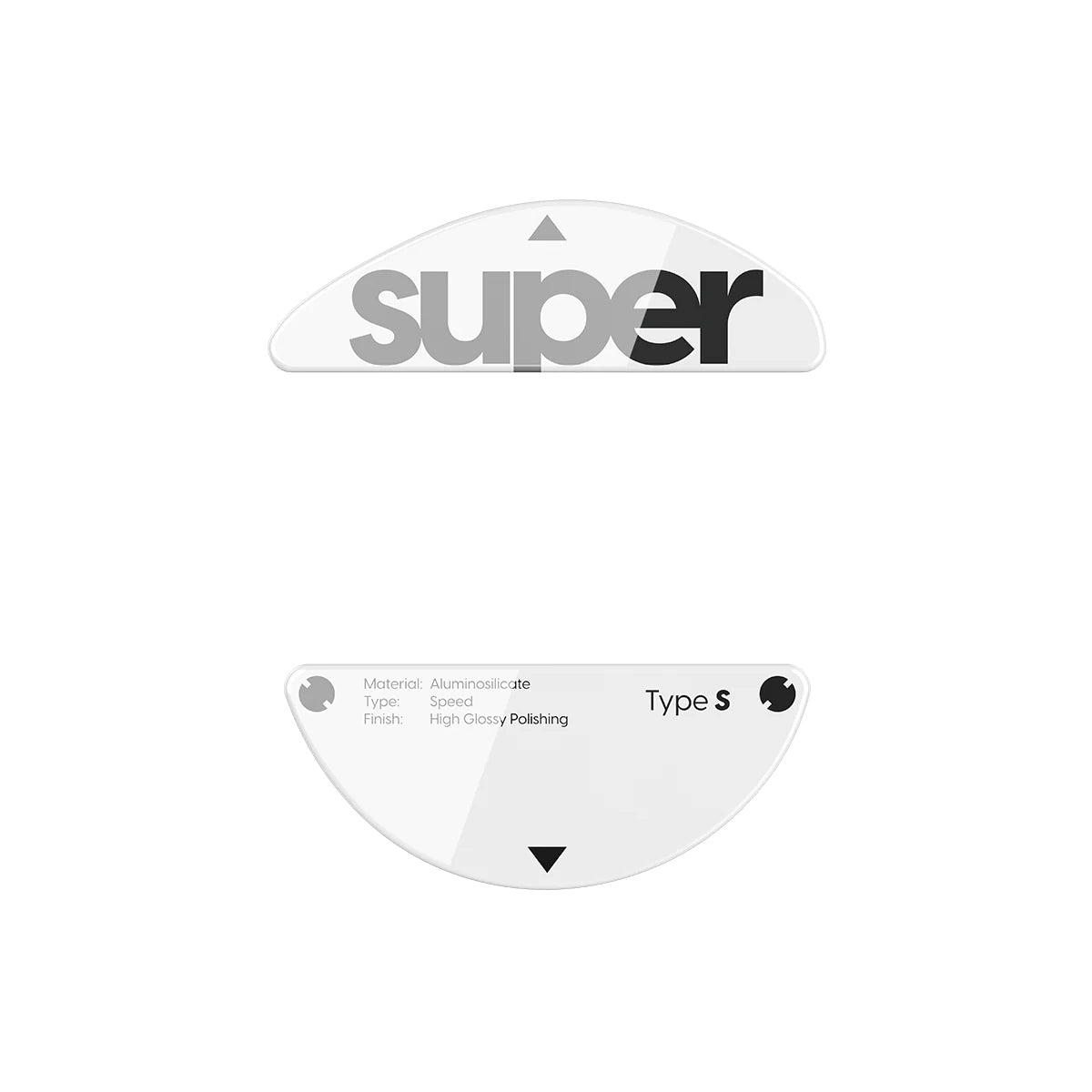 Pulsar Superglide Glass Mouse Skates for Pulsar X3 Series White - Type-S