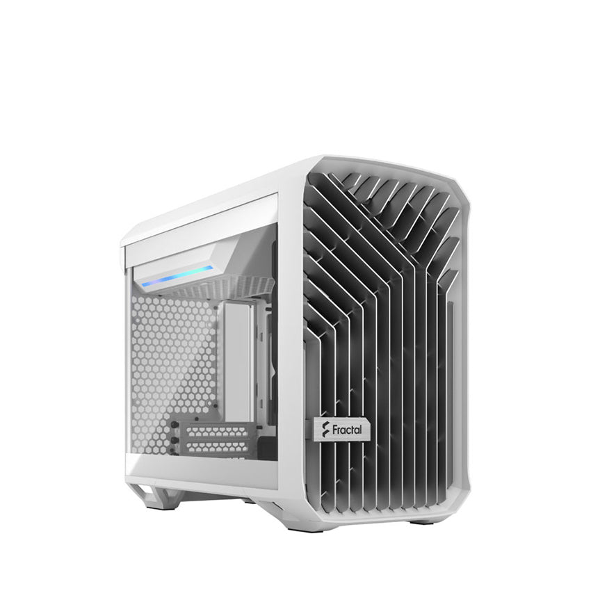 Fractal Design Torrent Nano ITX Tower Case - White TG Clear Tint