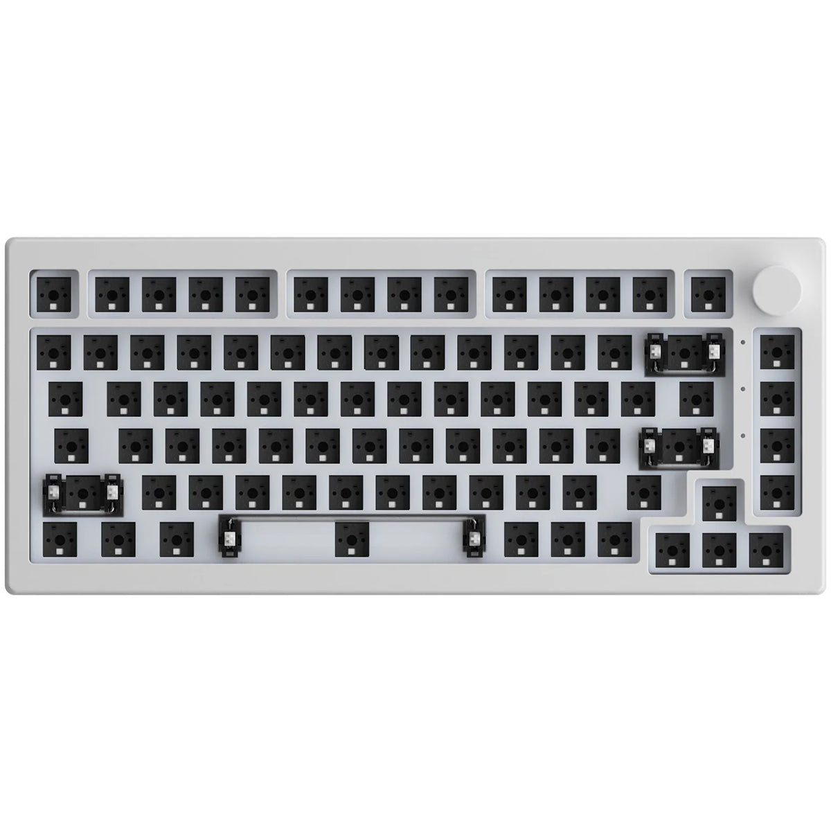 Akko 5075B VIA 75% RGB Wireless Mechanical Keyboard Barebones Kit - Moon White