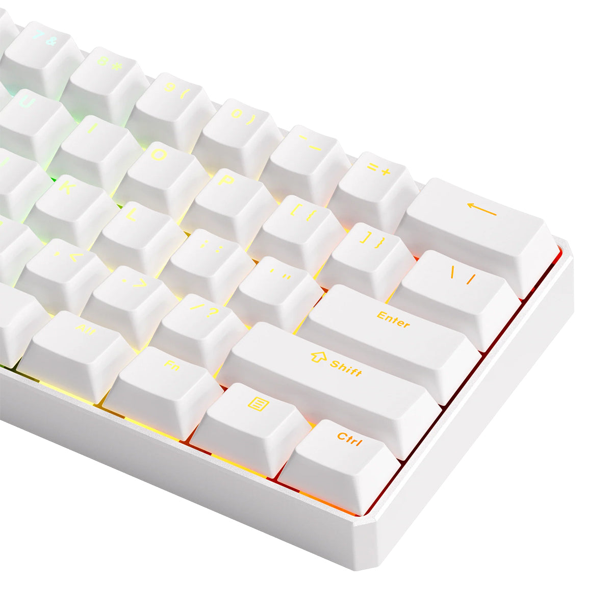 Akko Monsgeek Fun60 Ultra 60% Wireless TMR Aluminium Gaming Keyboard White - Glare Magnetic Switch