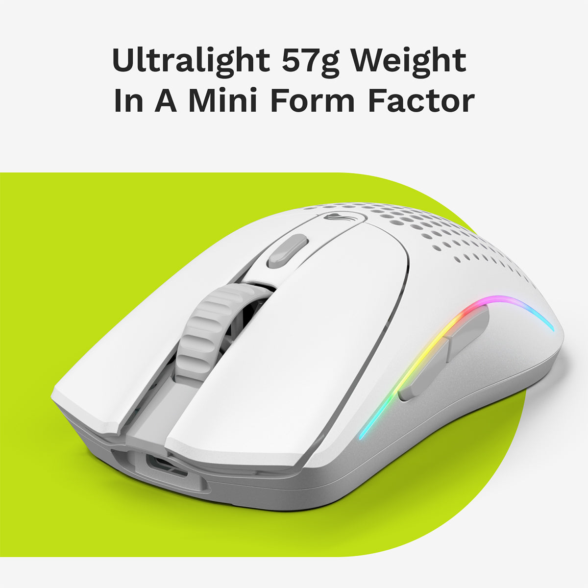 Glorious Model O 2 Mini Wireless Gaming Mouse - White