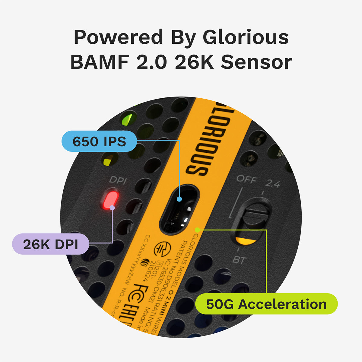 Glorious Model O 2 Mini Wireless Gaming Mouse - Black