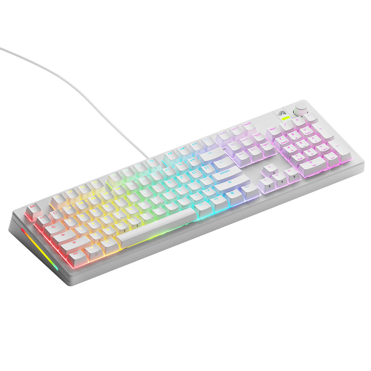 Glorious GMMK 3 100% Wired Mechanical Keyboard Fox Linear Switch - White