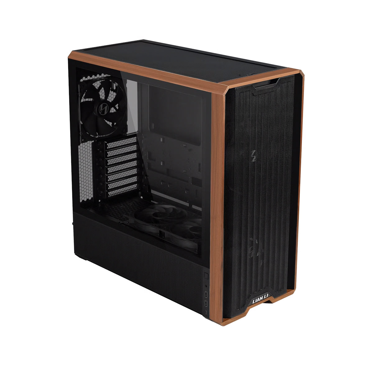 Lian Li Lancool 217 Wood ATX TG Mid Tower Case - Black