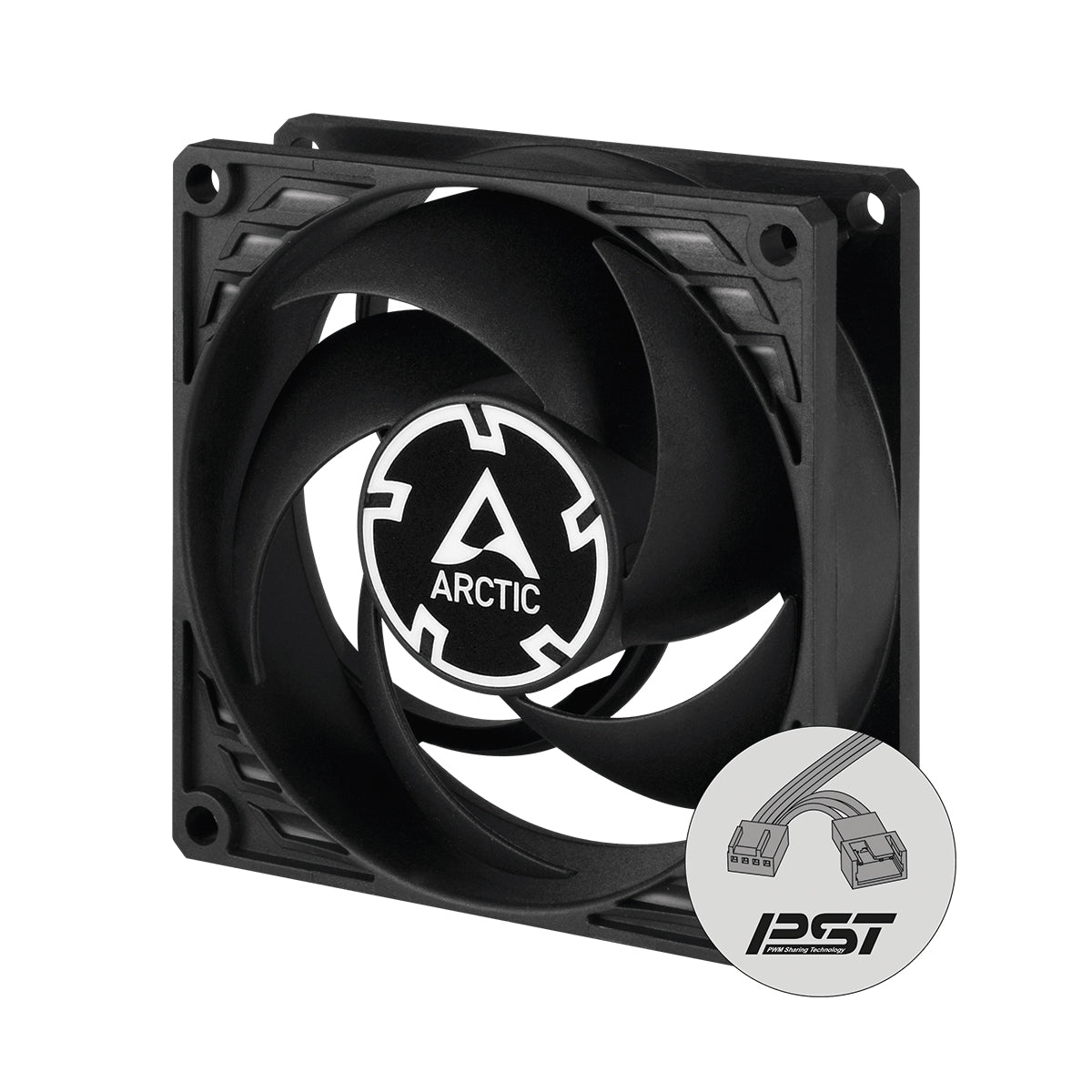 Arctic P8 PWM PST CO 80mm High Performance Fan - Black
