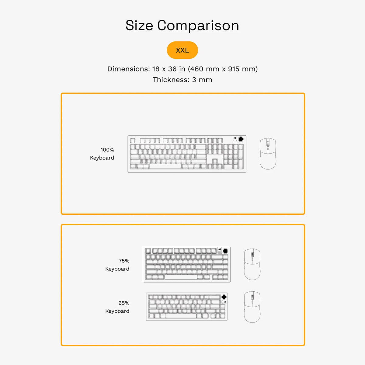 Glorious GMP 2 Stitched Cloth Gaming Mouse Pad XXL - Black