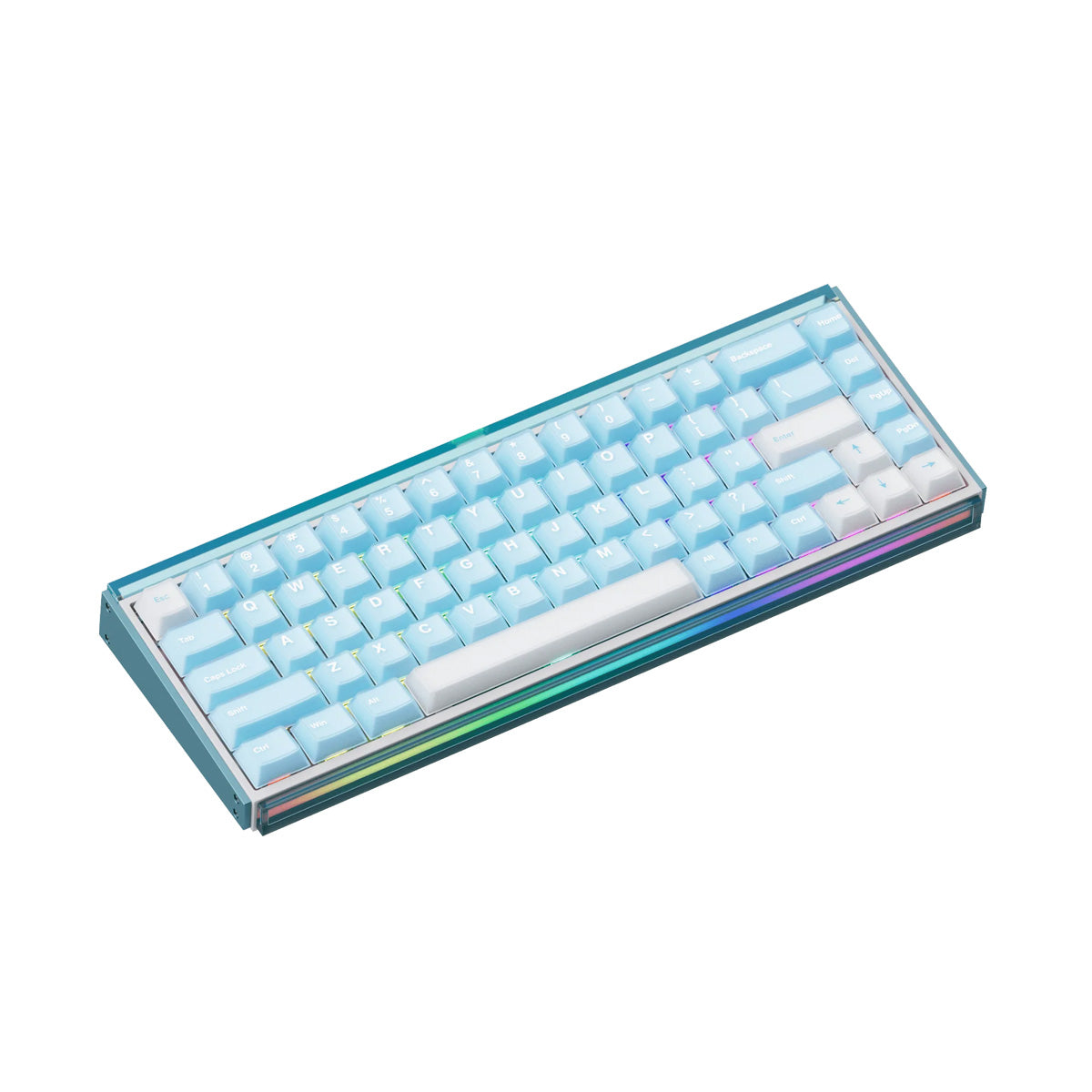 Akko RAY68-HE Blue & White 68% Wireless Hall-Effect Gaming Keyboard - AstroAim Switch