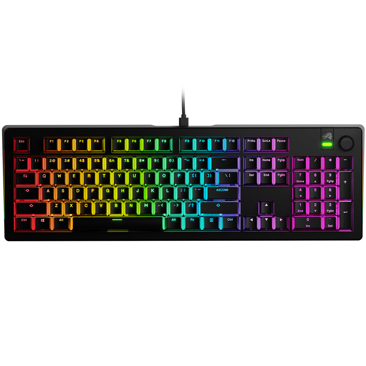 Glorious GMMK 3 100% Wired Mechanical Keyboard Fox Linear Switch - Black