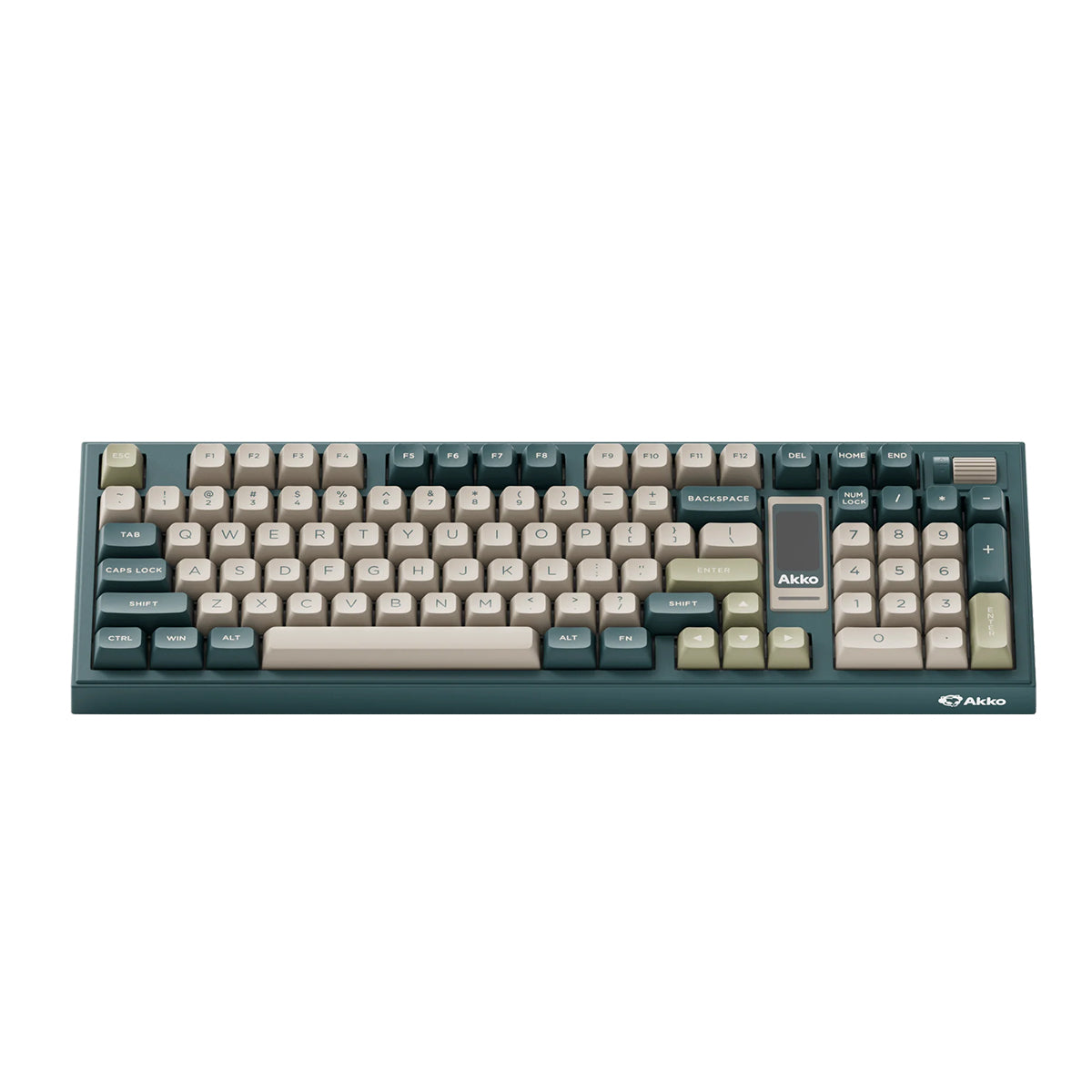 Akko 5098B Ink Green Compact 1800 LCD RGB Wireless Mechanical Keyboard - Ice Cream Pink Switch