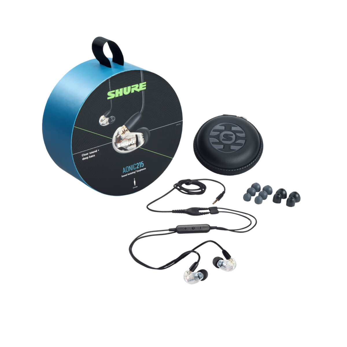 Shure AONIC 215 Sound Isolating In-Ear Headphones - Clear