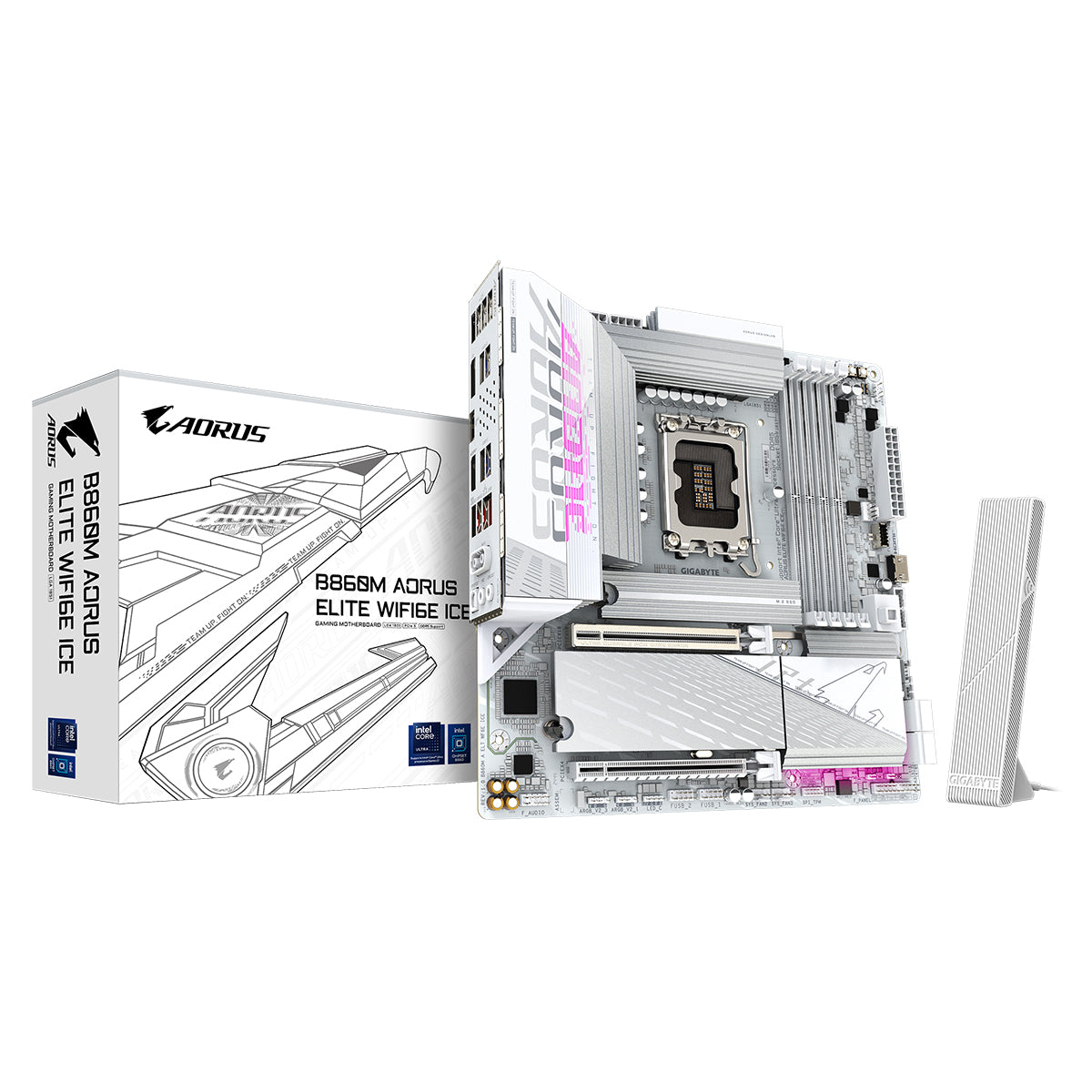GIGABYTE B860M AORUS ELITE WIFI6E ICE mATX Motherboard