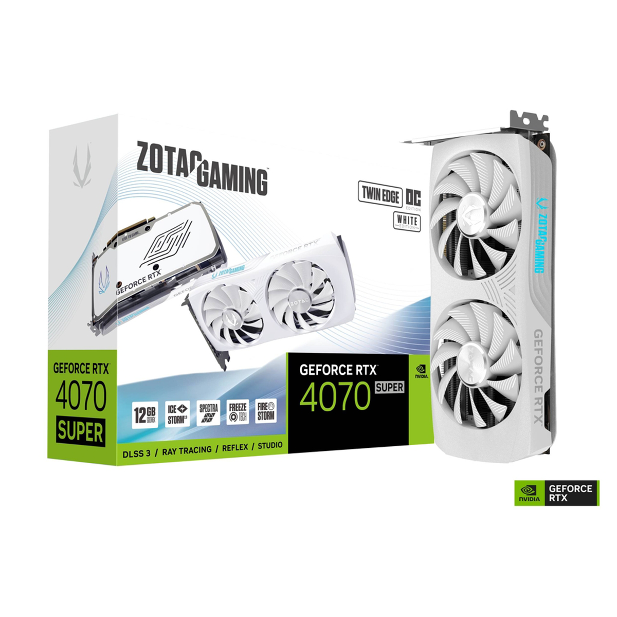 Zotac GeForce RTX 4070 SUPER TWIN EDGE OC WHITE 12GB Graphics Card