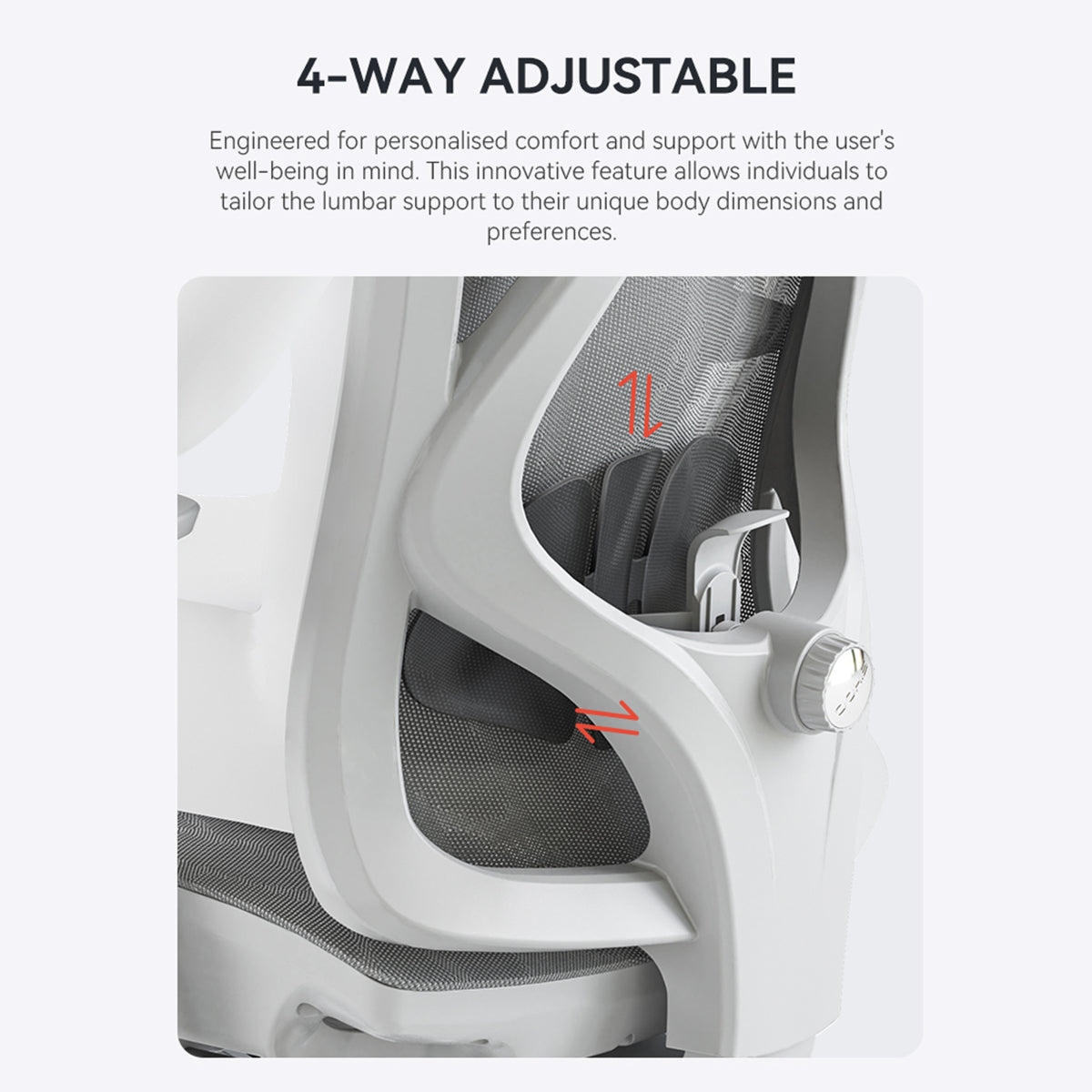 Sihoo M57 Pro Mesh Ergonomics Office Chair - Light Grey