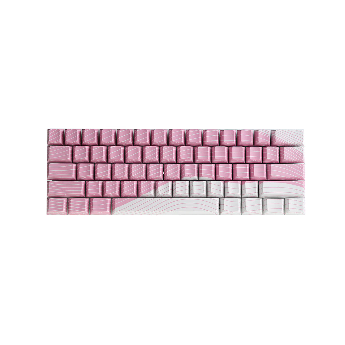 Wooting Dye-Sub PBT Magnetic Wave 61 Keys Keycap Set ANSI - Blossom Pink