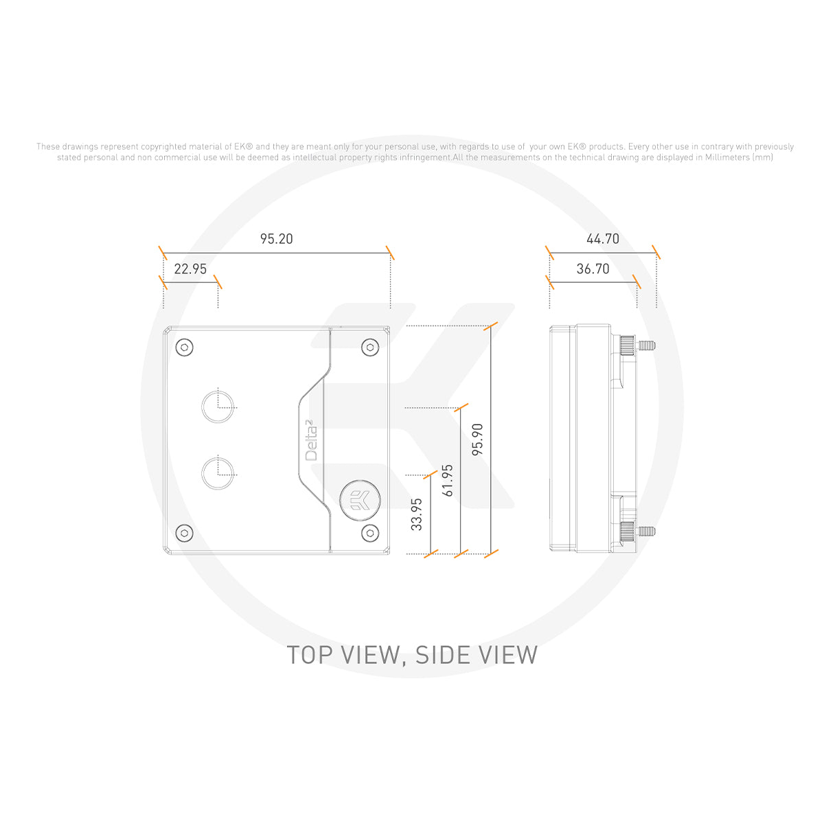 EKWB EK-Quantum Delta² TEC D-RGB - Full Nickel