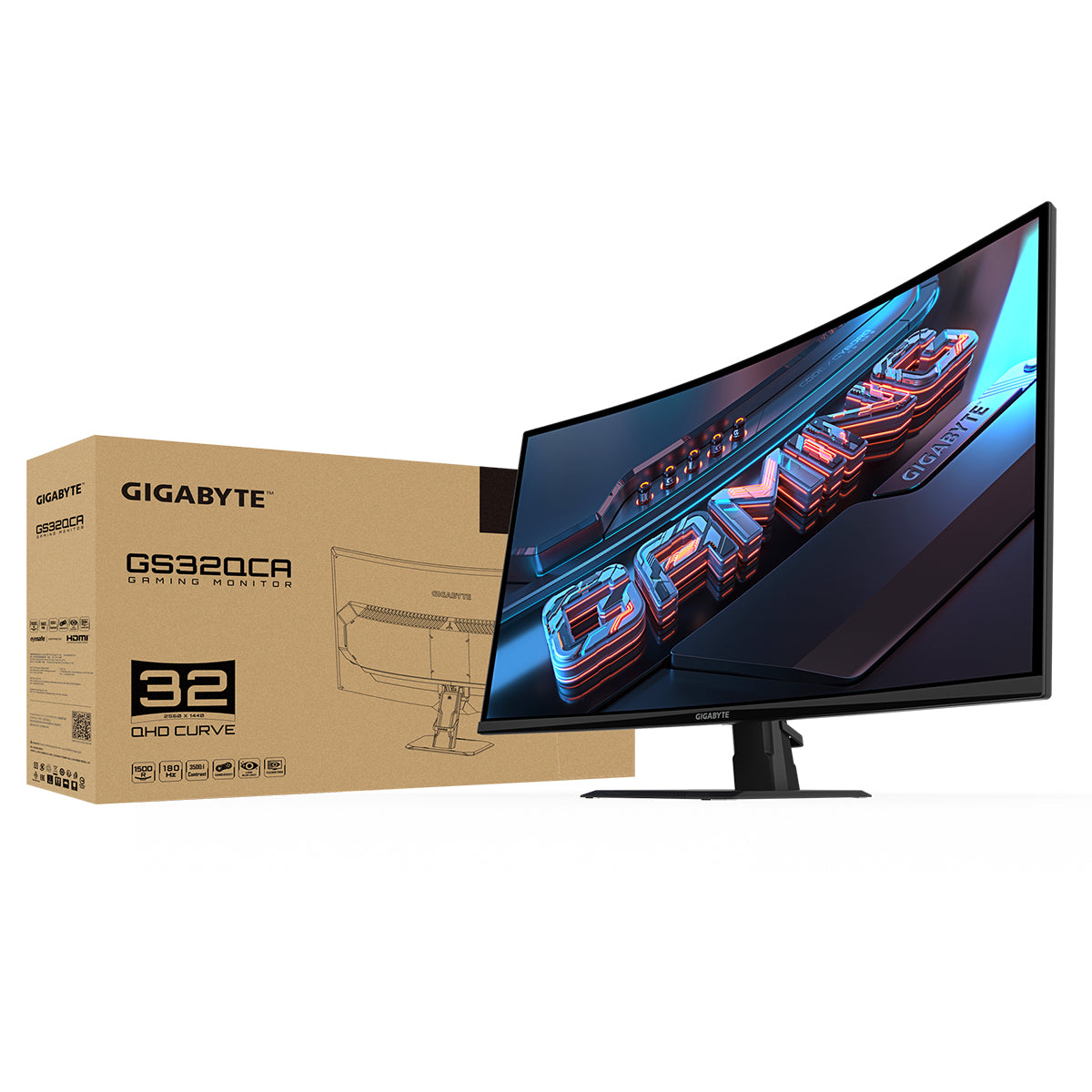 Gigabyte GS32QCA 32'' QHD 180Hz VA Curved Gaming Monitor