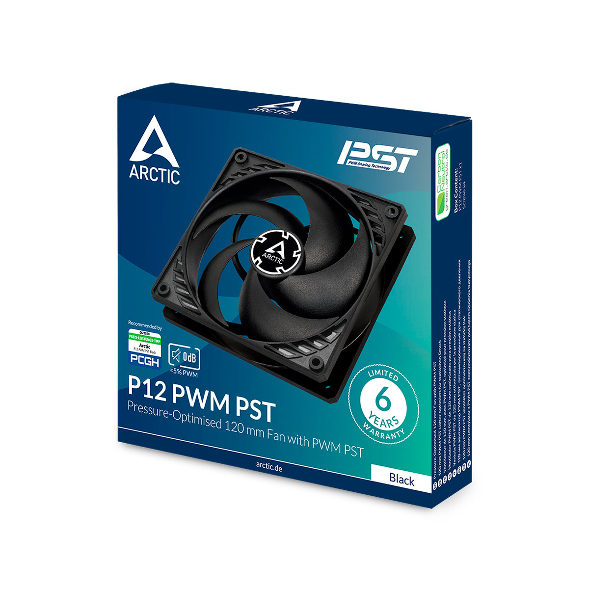 Arctic P12 PWM PST 120mm High Performance Fan - Black