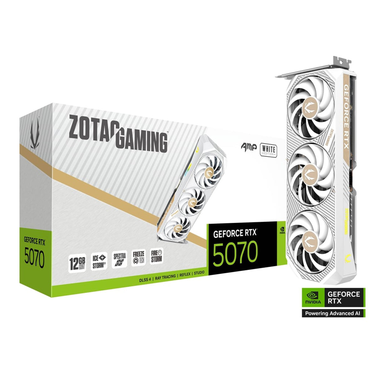ZOTAC GeForce RTX 5070 AMP WHITE 12GB Graphics Card