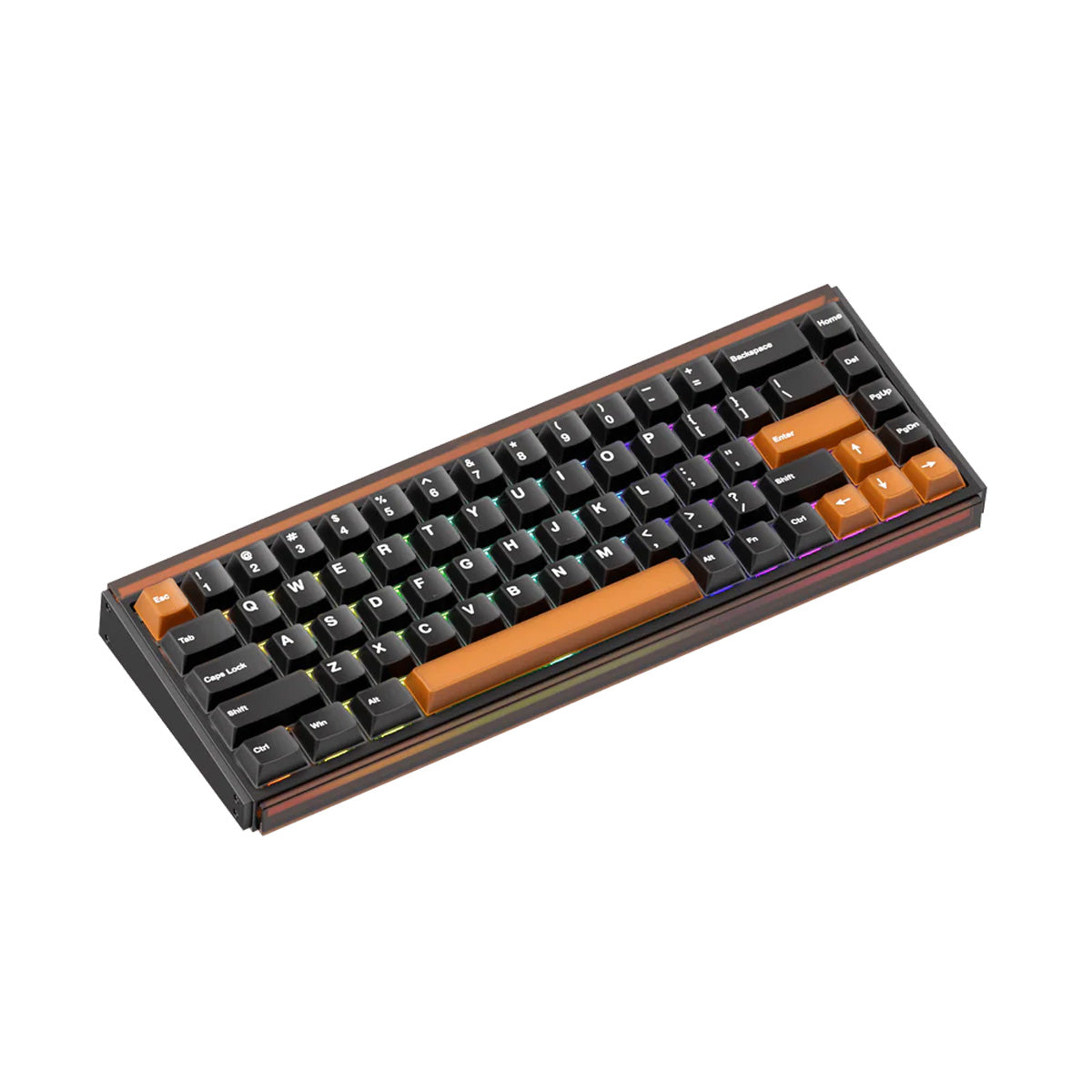 Akko RAY68-HE Black-Brown 68% Wireless Hall-Effect Gaming Keyboard - AstroAim Switch