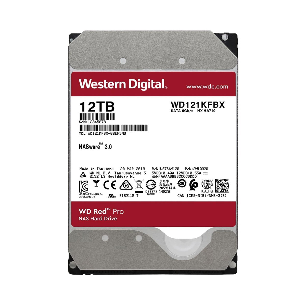 Western Digital Red PRO WD121KFBX 12TB 256MBS Hard Drive